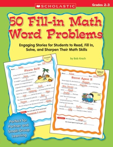 50 Fill-in Math Word Problems: