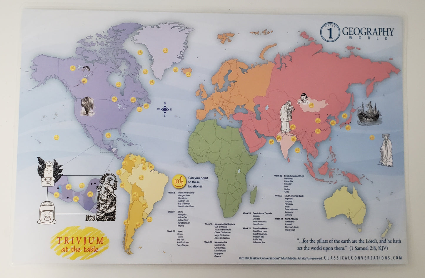 Cycle 1 Geography World Map