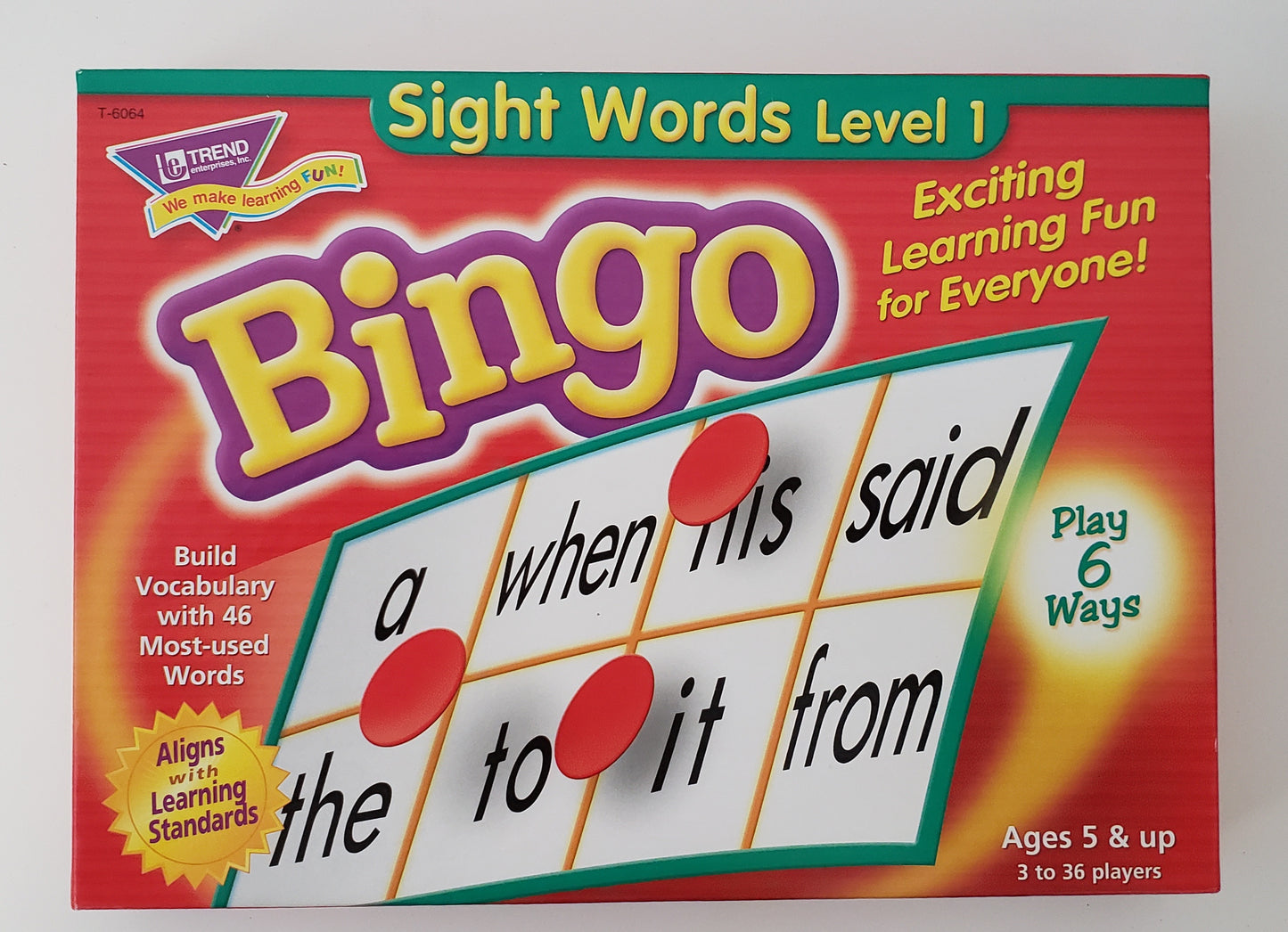 Sight Words Level 1 Bingo