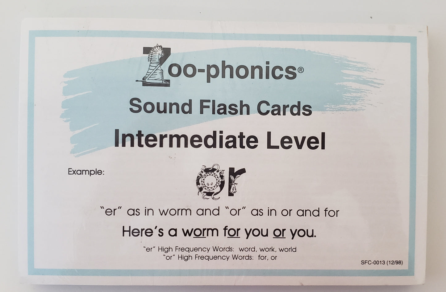 Zoo-phonics Sound Flashcards Intermediate Level