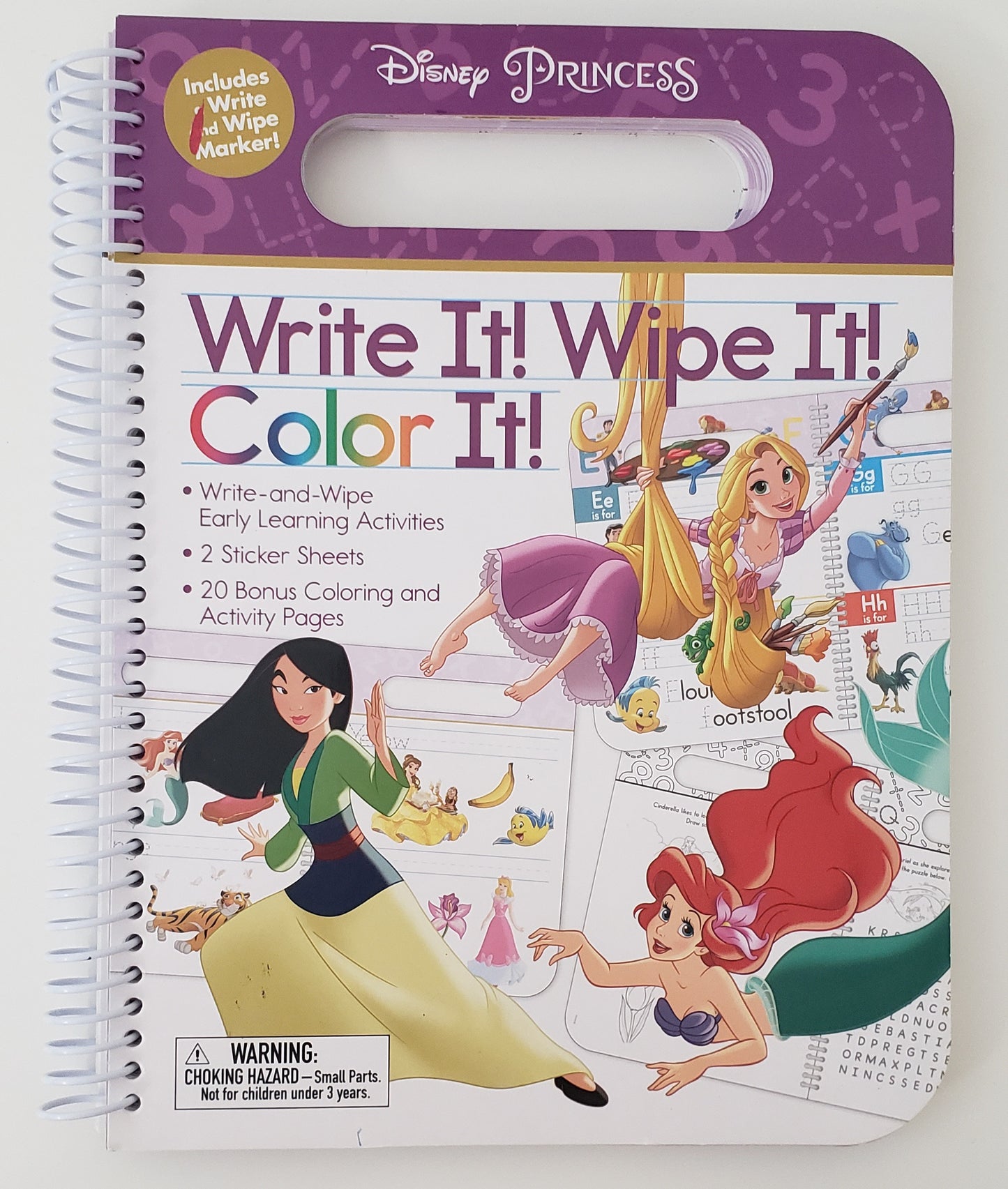 Disney Princess Write It! Wipe It! Color It!