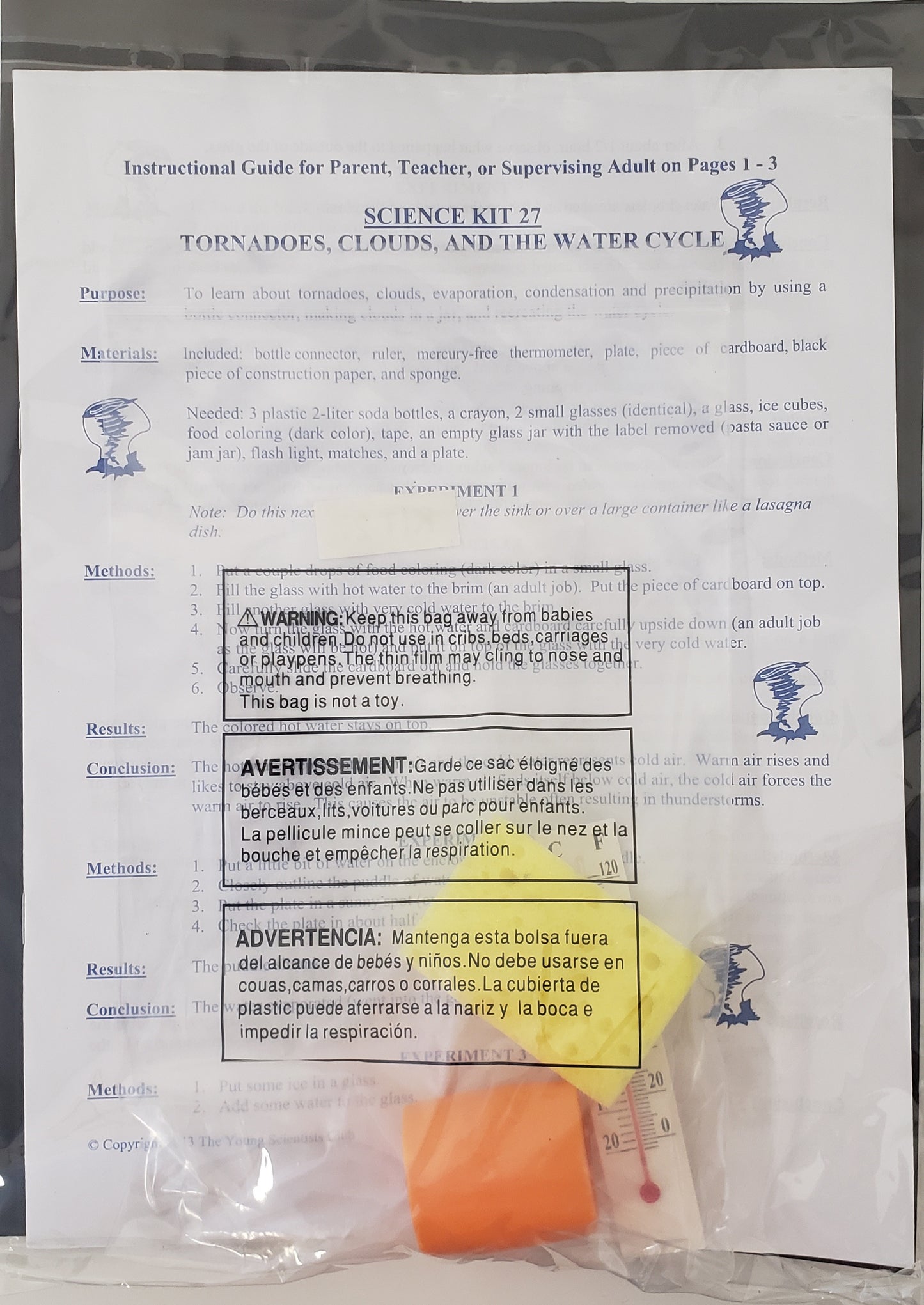 Science Kit 27: Tornadoes, Clouds, & the Water Cycle
