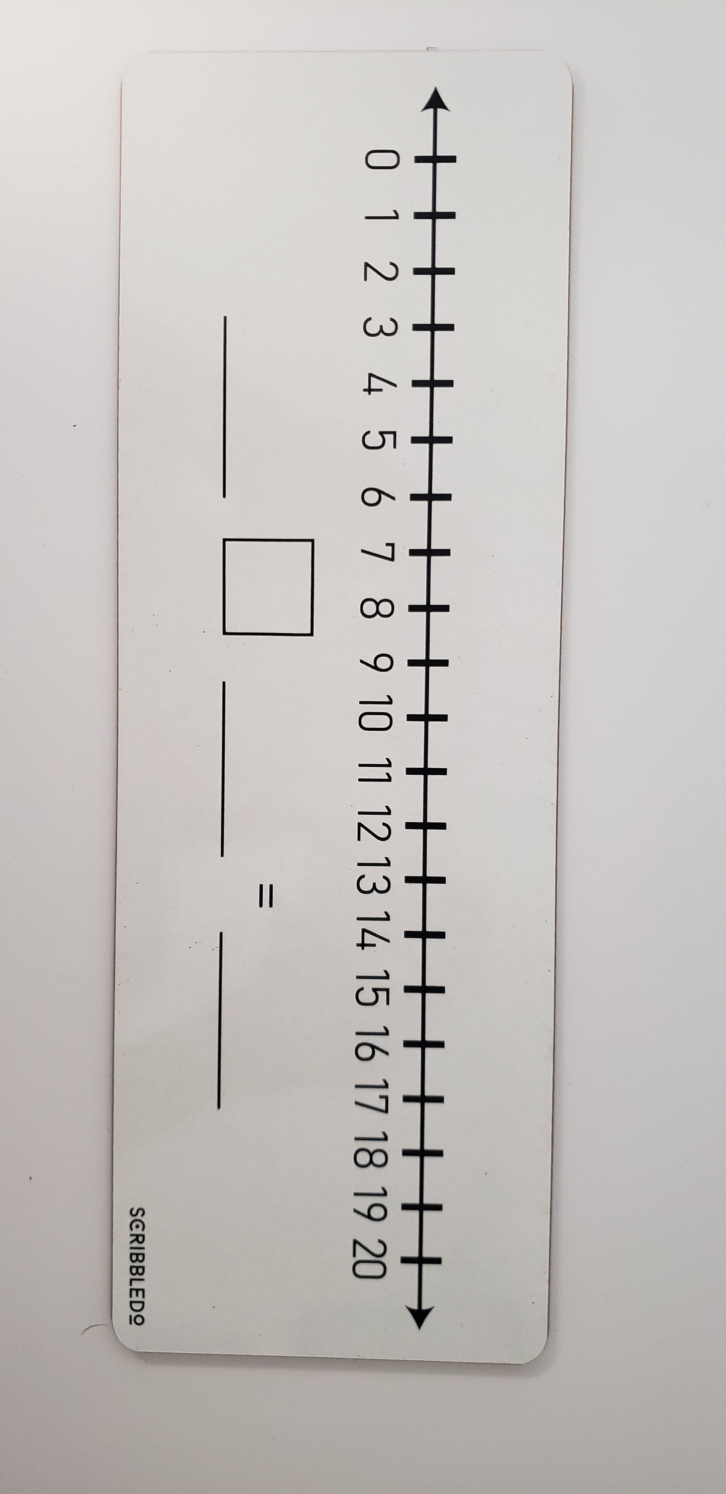 Wipe-off number line board double-sided 0-10 and 0-20