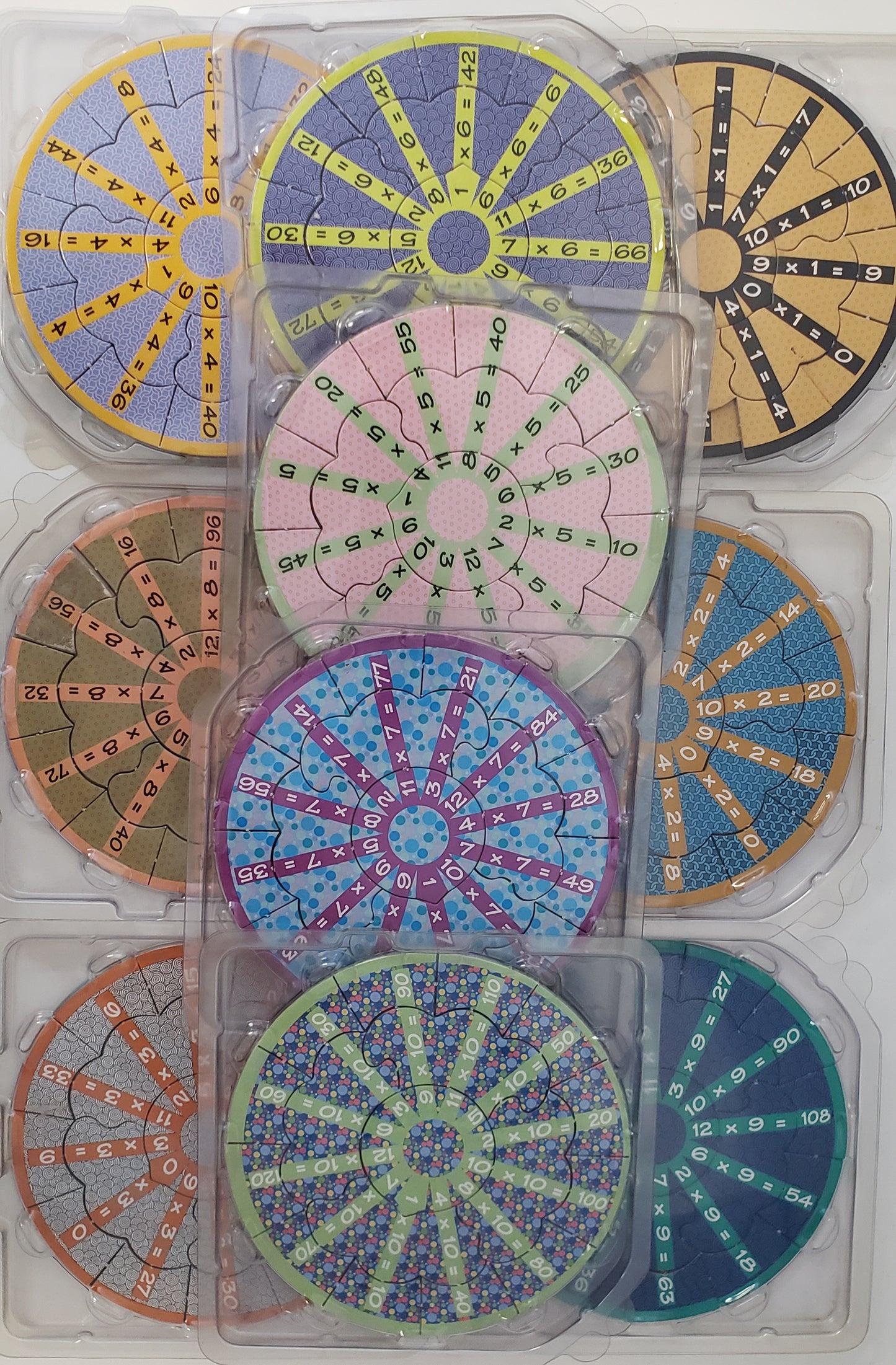 Set of 10 math equation puzzles