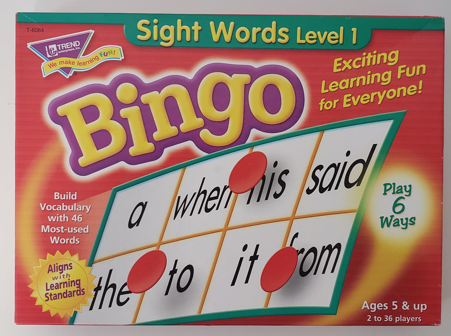 Sight Word Bingo Level 1