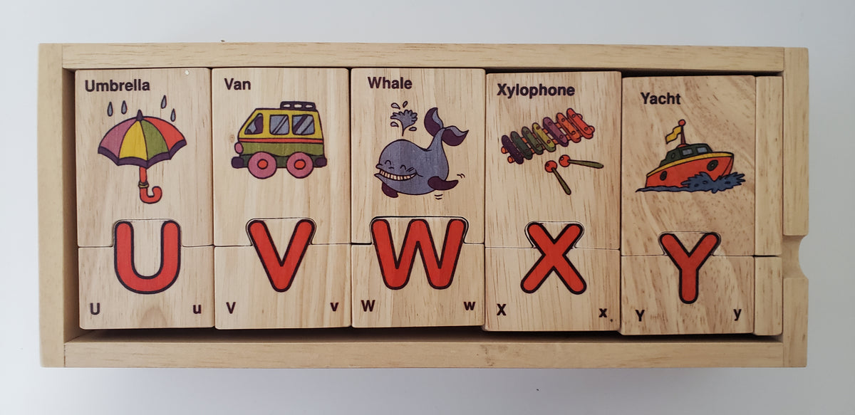 Wooden alphabet puzzle