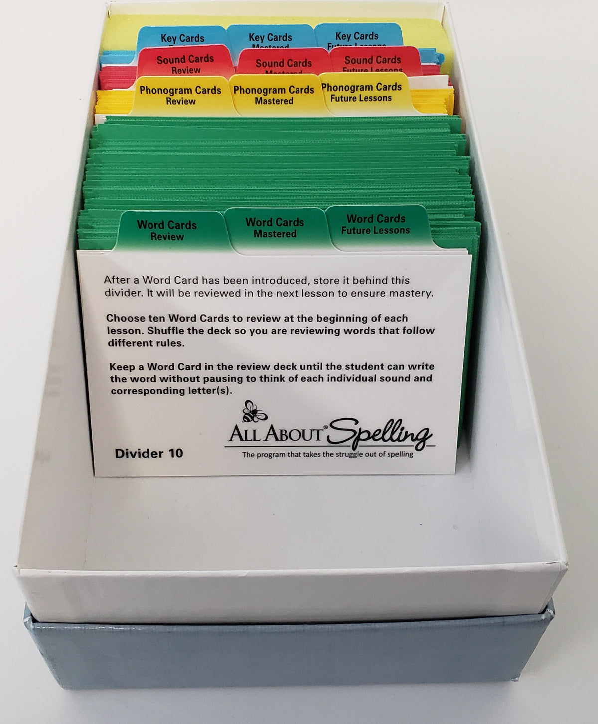 All About Spelling Level 1 Cards with box & dividers