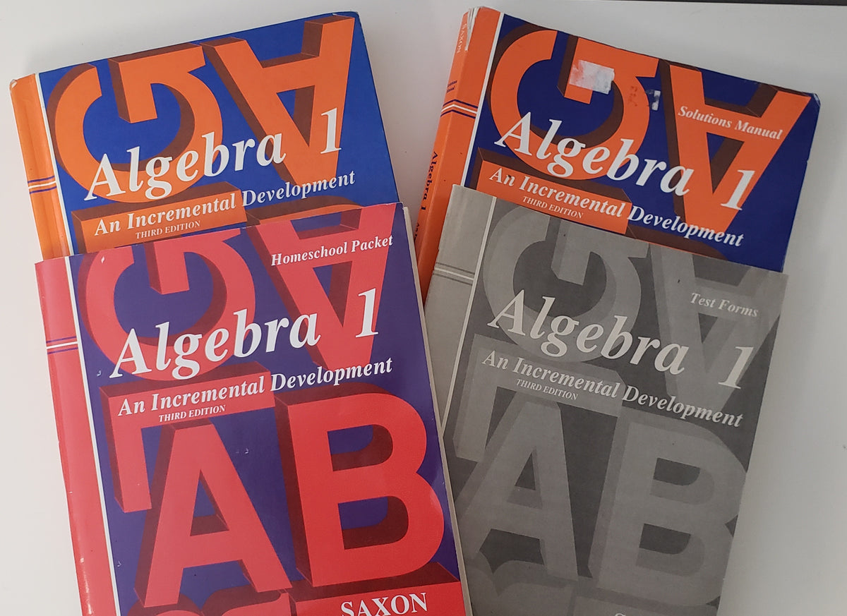 Saxon Algebra 1 Homeschool Kit with Textbook, Solutions Manual, Test Booklet, & Answer Key