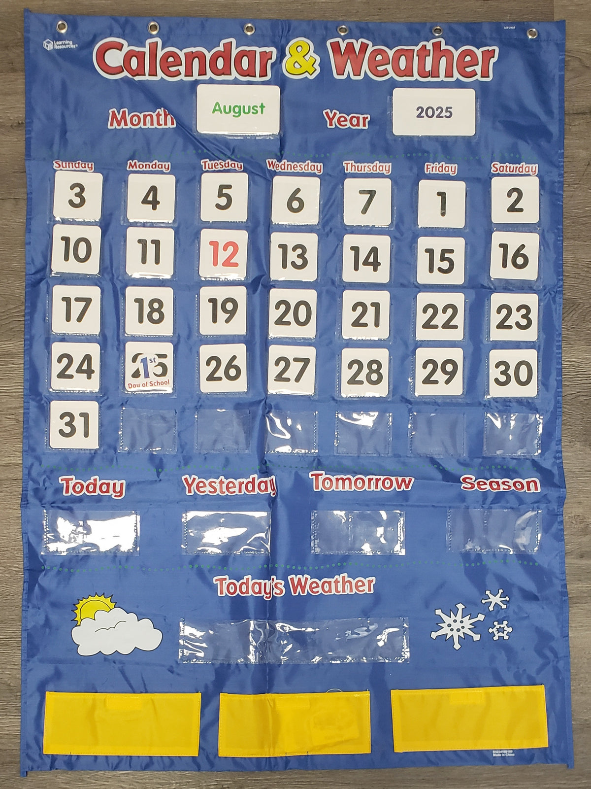 Calendar and Weather Pocket Chart