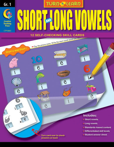 Turn and Learn Short and Long Vowels Gr. 1