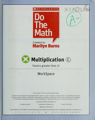 Scholastic Do The Math, Multiplication B (Facts Though 12 x 12)