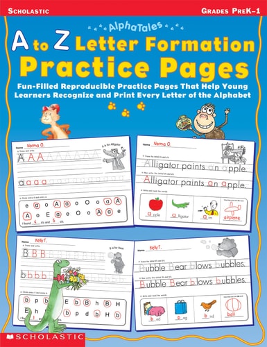 Alphatales A to Z Letter Formation Practice Pages