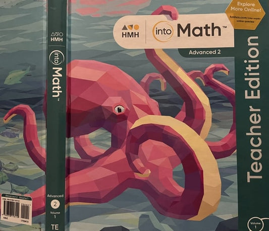 HMH INTO MATH ADVANCED 2 VOLUME 1 & 2 TEACHER EDITION