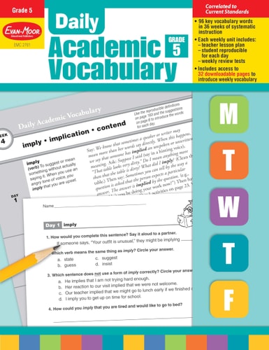 Daily Academic Vocabulary, Grade 5 Teacher Edition
