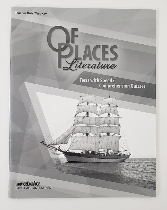 Of Places Literature Teacher Quiz/Test Key