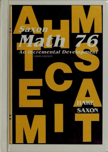 Saxon Math 7/6