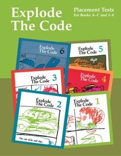 Explode the Code:  Placement Tests for Books A-C and 1-8