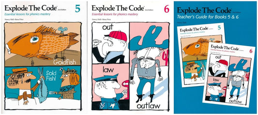Explode the Code Book 5, Book 6, and Teacher's Guide for 5 & 6