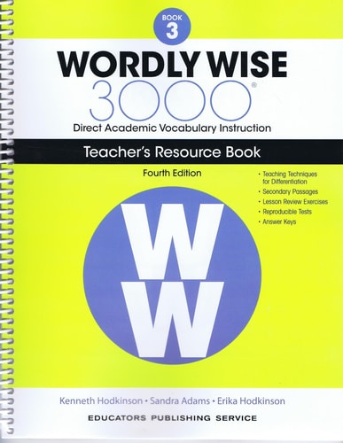 Wordly Wise 3000, Book 3 Teacher's Resource Book