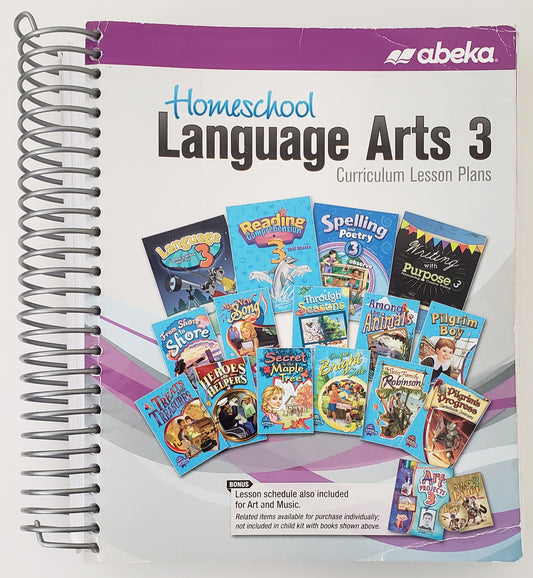 Language Arts 3 Homeschool Curriculum Lesson Plans