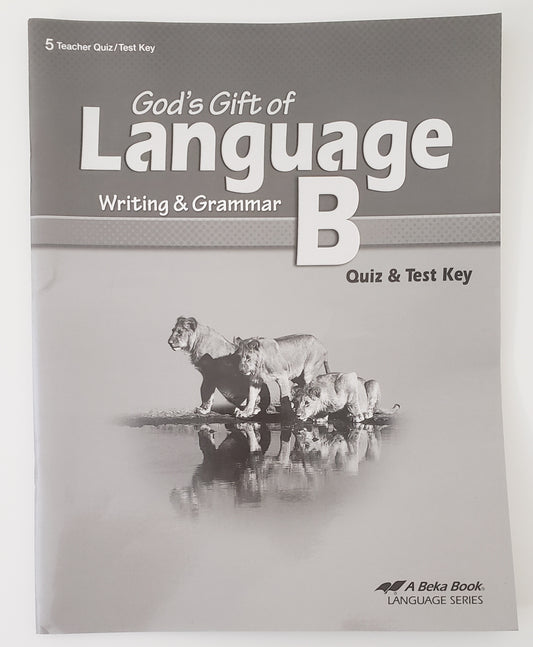 God's Gift of Language B Quiz & Test Answer Key