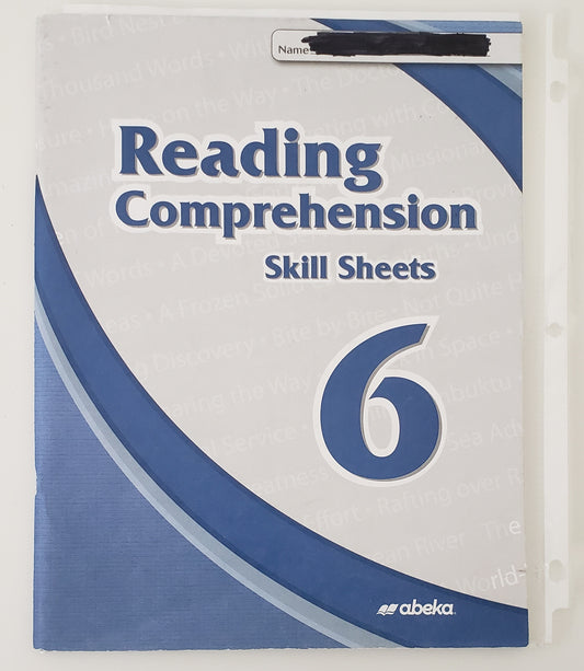 Reading Comprehension 6 Skill Sheets with Answer Key