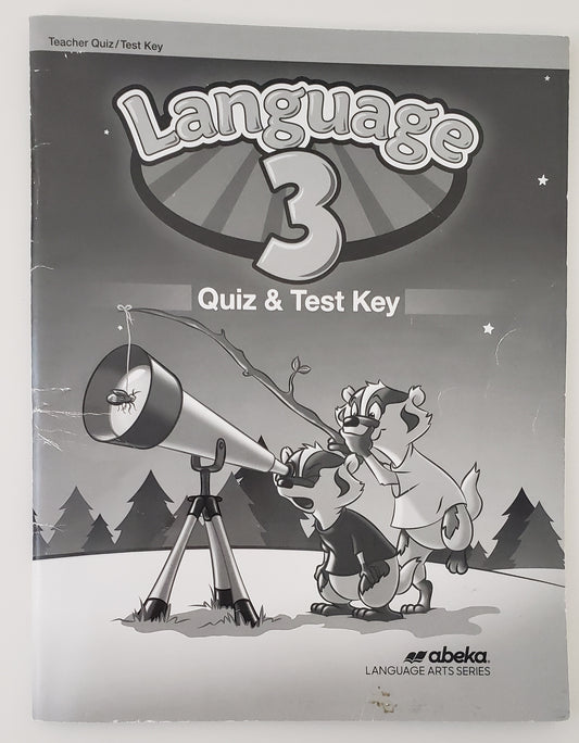 Language 3 Quiz & Test Key