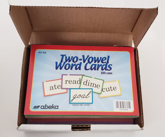 Two-Vowel Word Cards