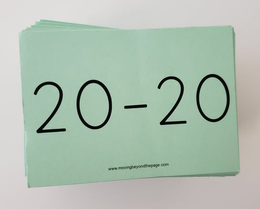 Moving Beyond the Page Subtraction Cards