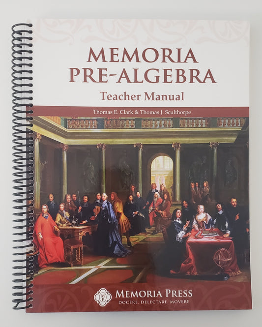 Memoria Pre-algebra: Teacher Manual