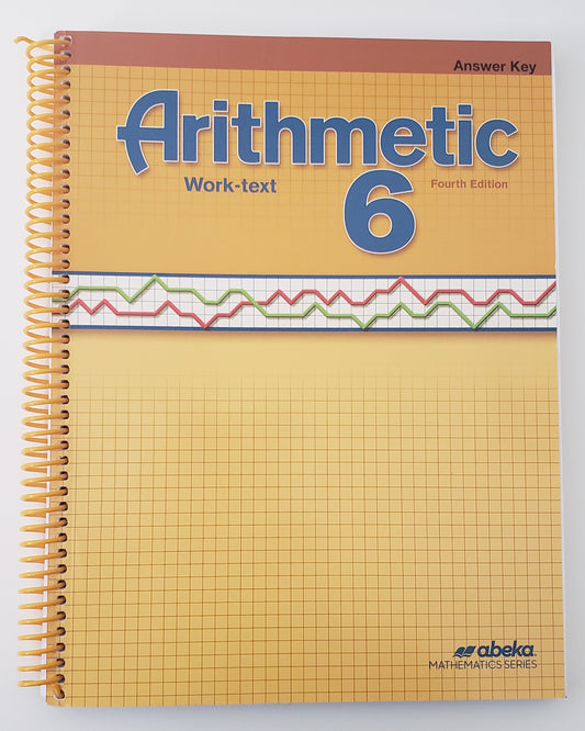 Arithmetic 6 Student Work-Text Key