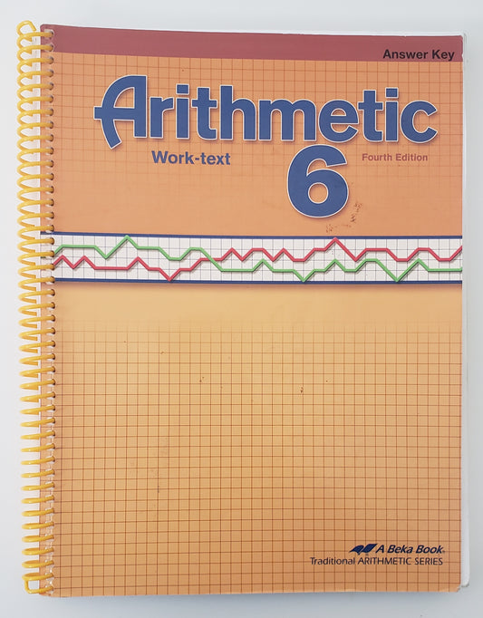 Arithmetic 6 Work-Text Answer Key