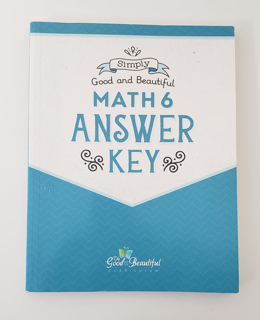 Math 6 Answer Key