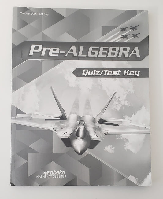 Pre-Algebra Quiz/Test Key