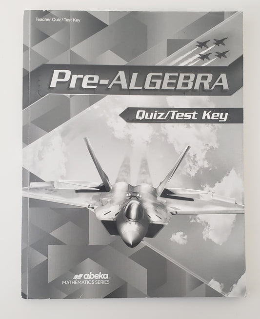 Pre-Algebra Quiz/Test Key