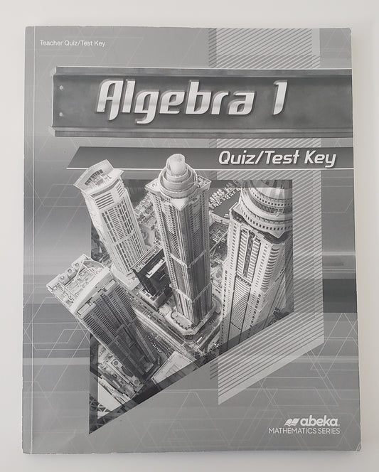 Algebra 1 Quiz/Test Key