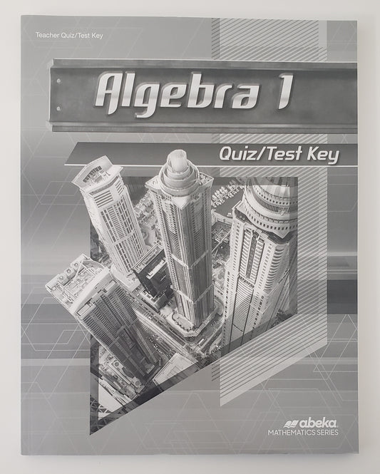 Algebra 1 Quiz & Test Key