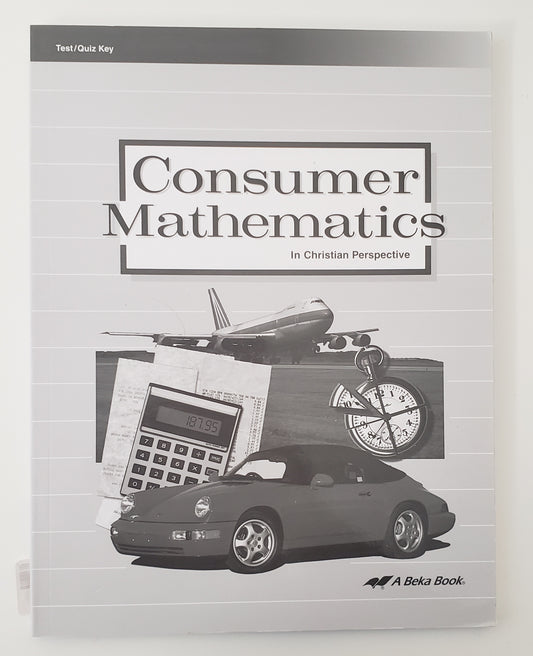 Consumer Mathematics - Test/Quiz Key