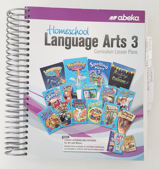 Language Arts 3 Homeschool Curriculum Lesson Plans