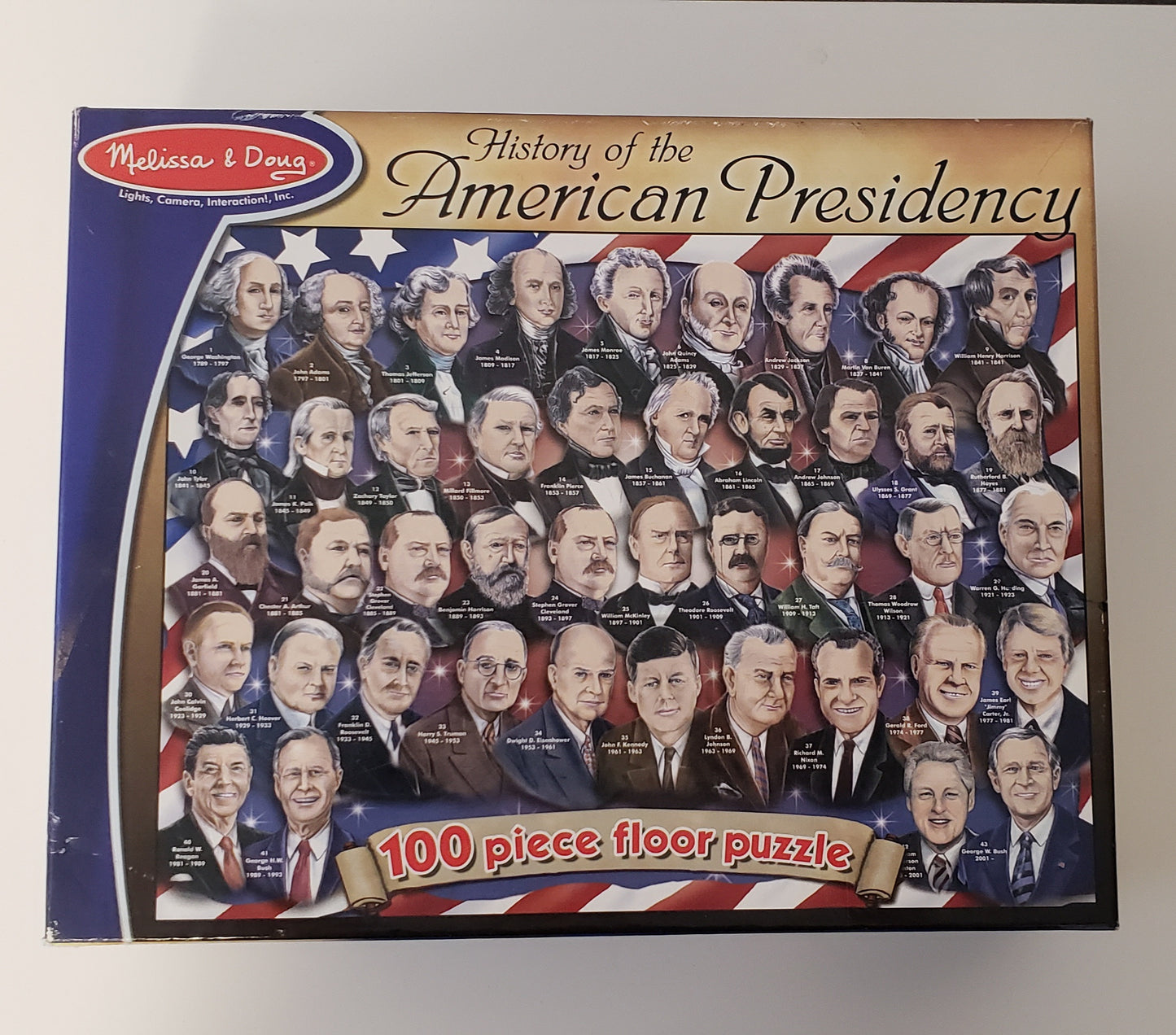 American Presidents 100 pieces floor puzzle