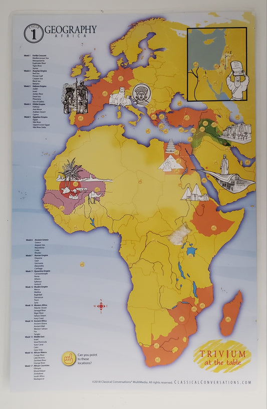 Cycle 1 Geography Africa Map