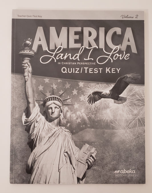 America Land I Love Quiz/Test Key Volume 2