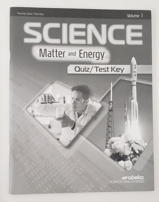 Science Matter & Energy Quiz/Test Key Volume 1