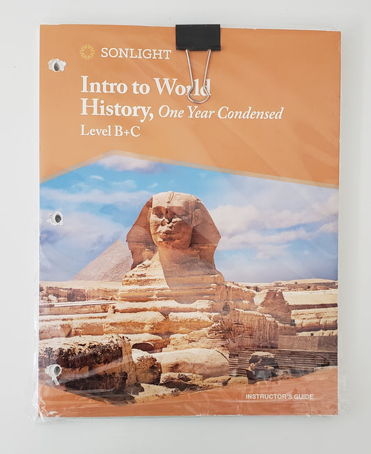 Intro to World History, One Year Condensed Level B+C 4-Day Program