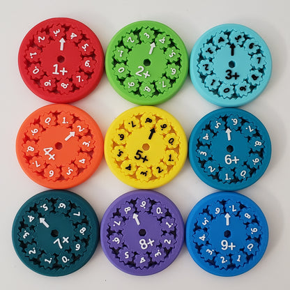 Addition & Subtraction Fidget Spinners (Set of 9)