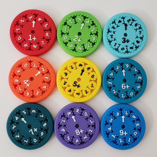 Addition & Subtraction Fidget Spinners (Set of 9)