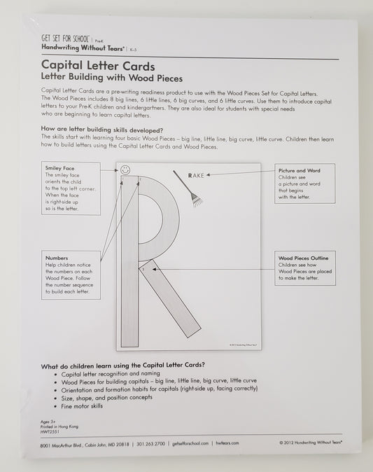 Capital Letter Laminated Cards