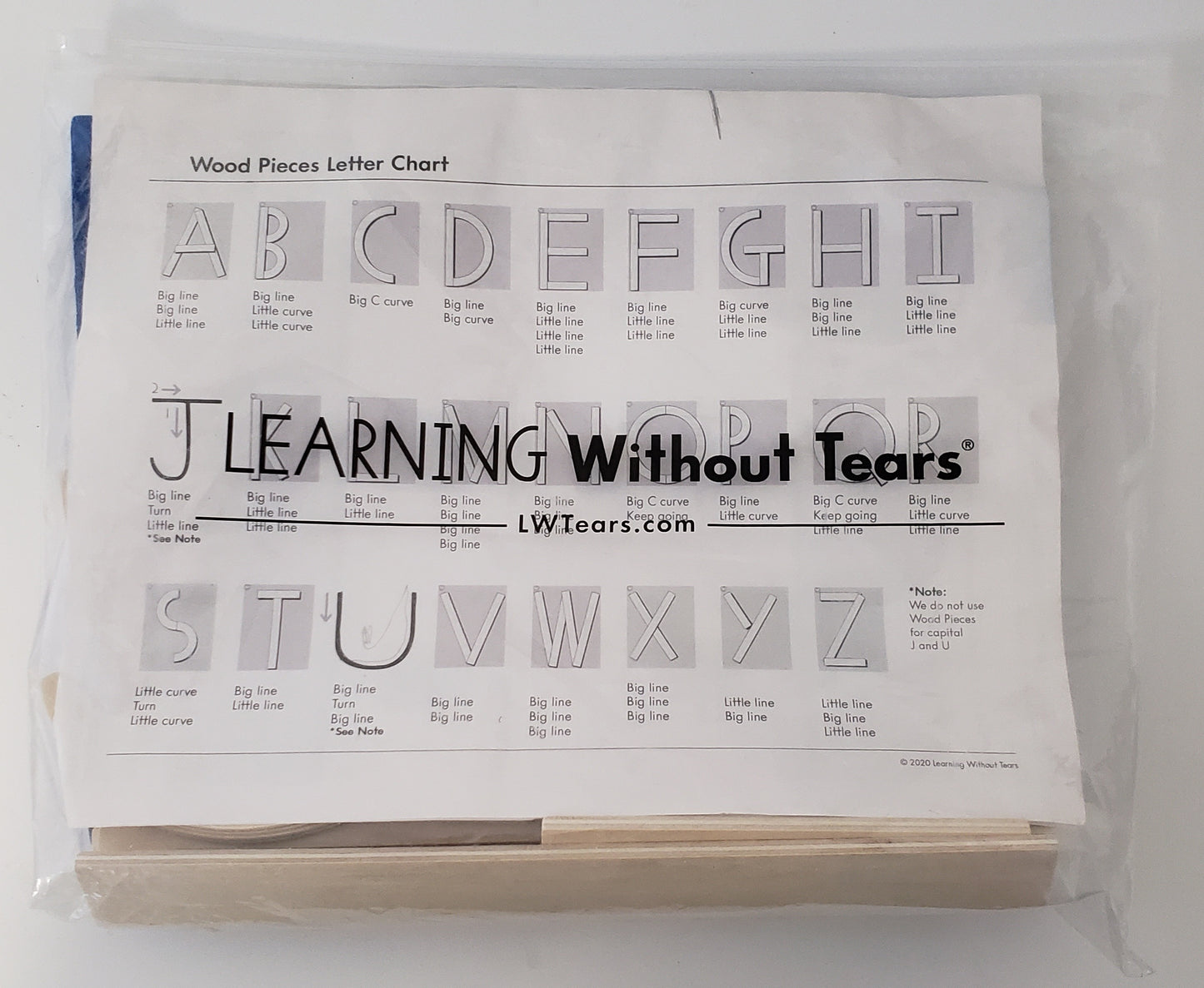 Learning without Tears Wooden Pieces Letter Chart