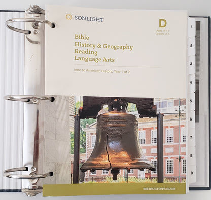 Sonlight Core D Intro to American History, Year 1 of 2 5 Day COMPLETE PACKAGE