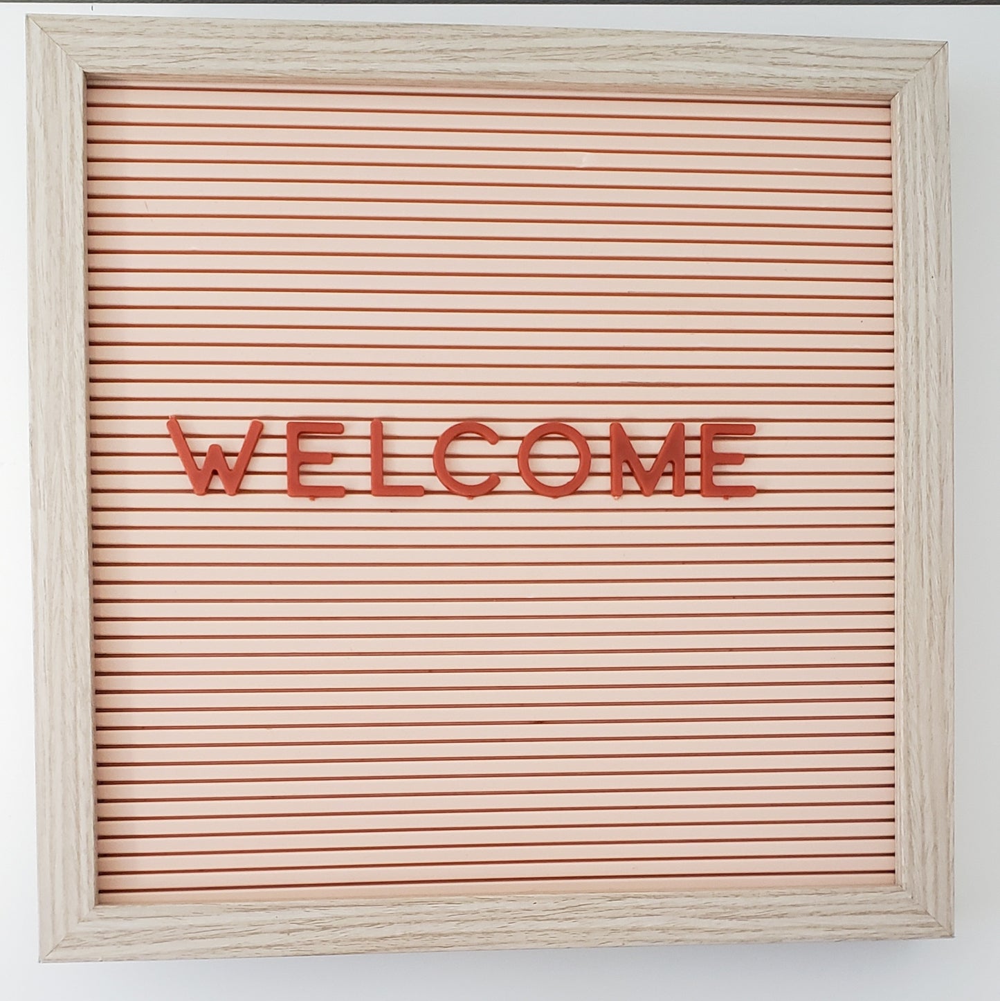 Pink Letterboard with red letters